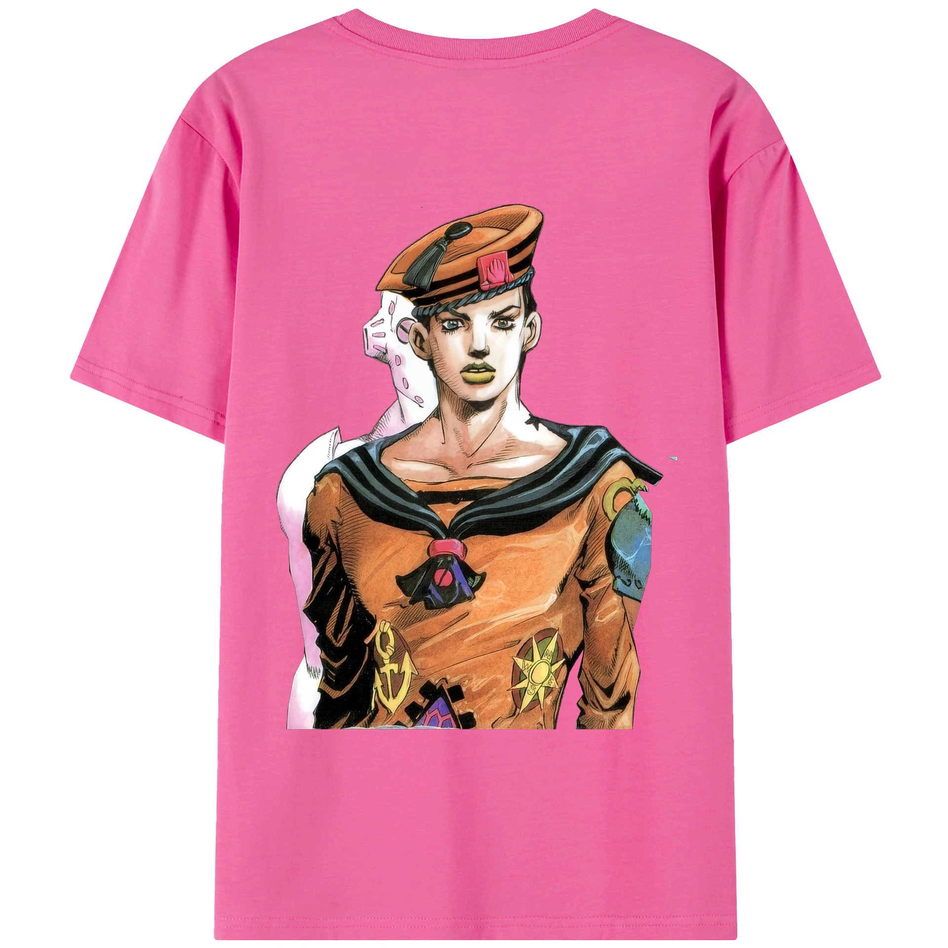 （画像用） ジョジョの奇妙な冒険 東方定助 JoJo's Bizarre Adventure Higashikata Josuke レディース半袖Tシャツ(バックプリント)